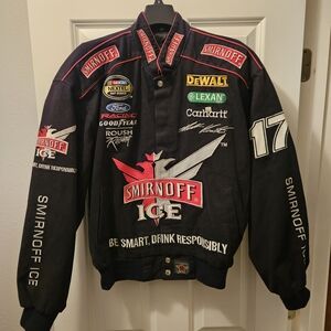 Smirnoff Nascar Black Racing Jacket #17